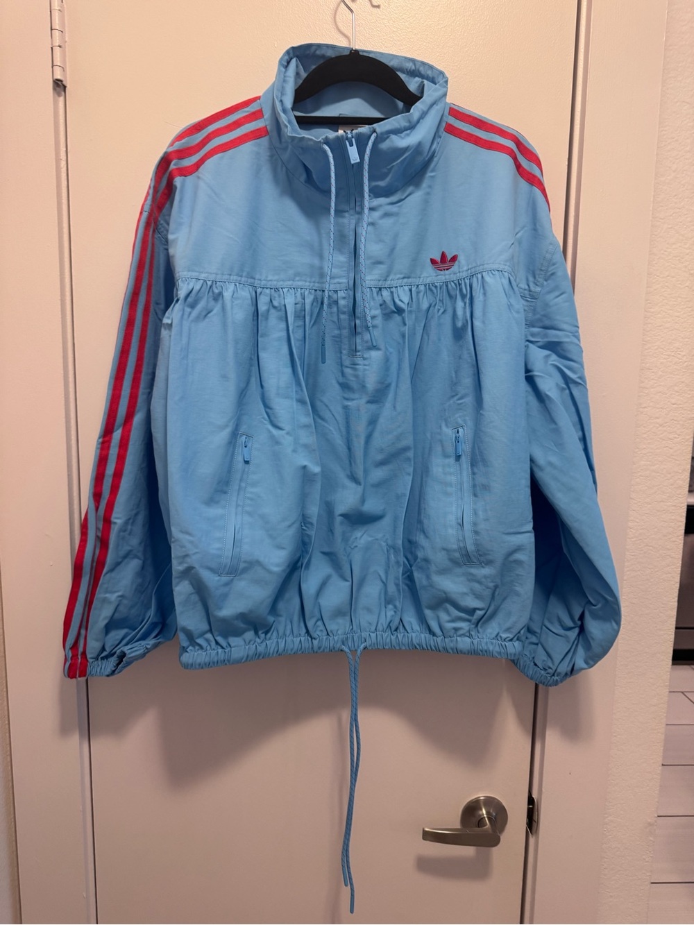 adidas Originals × ASOS Women’s XL Blue over the head track jacket in blue - Picture 3 of 9